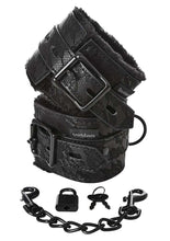 Load image into Gallery viewer, Sincerely Lace Fur Lined Handcuffs - Black