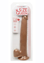 Load image into Gallery viewer, Size Queen Dildo with Balls - Chocolate - 12in