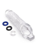 Load image into Gallery viewer, Size Up Studded Clear View Penis Extender with Ball Loop