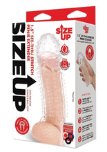 Load image into Gallery viewer, Size Up Texured Clear View Penis Extender with Ball Loop - Clear - 1.5in