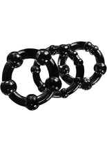 Load image into Gallery viewer, Stay Hard Beaded Cock Rings (3 Sizes - Black