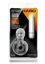 Load image into Gallery viewer, Stay Hard Vibrating Tongue Ring - Clear/Silver