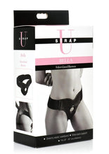 Load image into Gallery viewer, Strap U Bella Velvet-Lined Elastic Strap-On Harness - Black