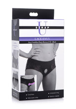 Load image into Gallery viewer, Strap U Lace Envy Black Crotchless Panty Harness - L/XL - Black