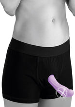 Load image into Gallery viewer, Strap U Mod Active Style Harness + Built In O Ring - Black - Large/Medium
