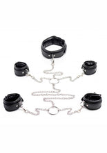 Load image into Gallery viewer, Strict Slave Bondage Shackle - Black/Metal - Set
