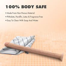 Load image into Gallery viewer, Dr. Skin Silver Collection Dildo with Suction Cup 19in - Vanilla