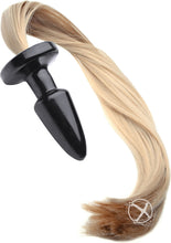 Load image into Gallery viewer, Tailz Blondie's Pony Tail Butt Plug - Black