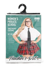 Load image into Gallery viewer, Teacher's Pet Private School Sweetheart Costume - Red/White - Queen - 4 Piece
