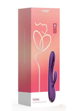 Load image into Gallery viewer, Terri App Controlled Kinky Finger Tapping Rabbit Vibrator - Gold/Purple