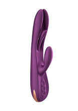 Load image into Gallery viewer, Terri App Controlled Kinky Finger Tapping Rabbit Vibrator - Gold/Purple