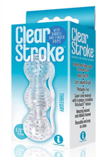 Load image into Gallery viewer, The 9's - Clear Stroke Threeway Masturbator - Clear - 5.75in