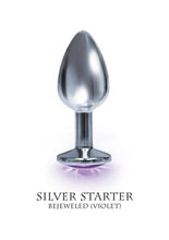 Load image into Gallery viewer, The 9's - The Silver Starter Bejeweled Stainless Steel Plug