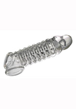 Load image into Gallery viewer, The 9's - Toppers Open Ended, Ribbed and Nubbed Penis Extender - Clear
