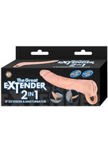 Load image into Gallery viewer, The Great Extender 2 In 1 Extender and Masturbator - Vanilla - 8in