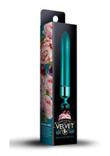 Load image into Gallery viewer, Touch Of Velvet Bullet Vibrator - Blue/Peacock Petals
