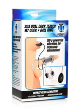 Load image into Gallery viewer, Trinity Men 20x Dual Cock Teaser with Cock and Ball Ring - Clear