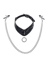 Load image into Gallery viewer, Velvet Noir Collar and Removable Clamps
