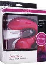 Load image into Gallery viewer, Wand Essentials Deep Glider Curbed G-Spot Attachment - Pink