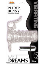 Load image into Gallery viewer, Wet Dreams Vibrating Plump Bunny Rabbit Sleeve - Clear