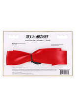 Load image into Gallery viewer, S&M Amor Satin Ball Gag (Red/Black)