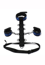Load image into Gallery viewer, WhipSmart Adjustable Body Harness Restraint - Black/Blue - 3 Piece