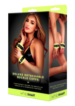 Load image into Gallery viewer, WhipSmart Glow In The Dark Deluxe Detachable Buckle Cuffs - Glow In The Dark/Green