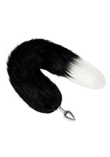 Load image into Gallery viewer, WhipSmart Metal Plug with 14in Indigo Fox Tail - Black/Metal - 2.5in