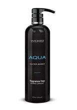 Load image into Gallery viewer, Wicked Aqua Water Based Lubricant Fragrance Free - 16oz