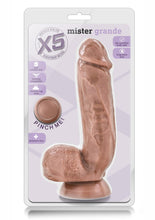 Load image into Gallery viewer, X5 Mister Grande Dildo with Balls - Caramel - 8.5in