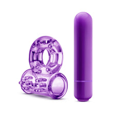 Load image into Gallery viewer, Play With Me Couples Play Vibrating Cockring (Purple)