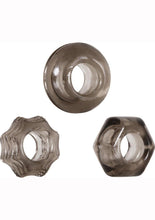 Load image into Gallery viewer, Zero Tolerance Triple Thick Cock Ring Kit - Smoke - 3 Piece Kit