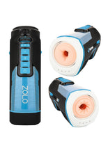 Load image into Gallery viewer, ZOLO Blowbot Full Shaft Male Blowjob Masturbator - Black/Blue