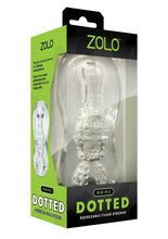 Load image into Gallery viewer, ZOLO Gripz Dotted Stroker Masturbator - Clear