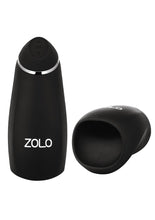 Load image into Gallery viewer, ZOLO Stickshift Squeezable Vibrating and Thrusting Rechargeable Male Stimulator - Black/Silver