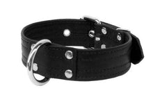 Load image into Gallery viewer, Leather LockingCollar with D Ring - Medium/Large (Black)