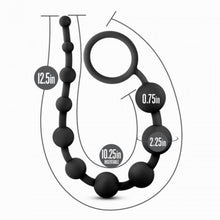 Load image into Gallery viewer, Anal Adventures 10 Silicone Anal Beads (Black)