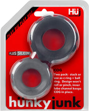 Load image into Gallery viewer, Hünky Junk - Cog Cock Ring - 2 pack (Tar/Stone)