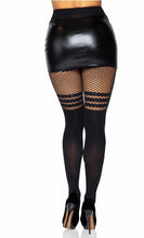 Load image into Gallery viewer, Ada Tights with Fishnet Accent - O/S (Black)