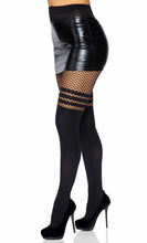 Load image into Gallery viewer, Ada Tights with Fishnet Accent - O/S (Black)