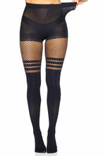 Load image into Gallery viewer, Ada Tights with Fishnet Accent - O/S (Black)