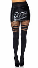 Load image into Gallery viewer, Ada Tights with Fishnet Accent - O/S (Black)