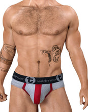 Load image into Gallery viewer, WildmanT - Big Boy Pouch Brief - Large (Grey/Red)