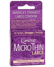 Load image into Gallery viewer, Kimono Micro Thin Large Condoms - 3 Pack