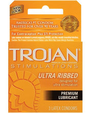 Load image into Gallery viewer, Trojan Ultra Ribbed Condoms - 3 Pack