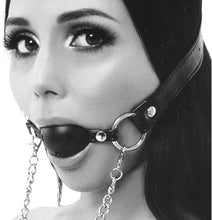 Load image into Gallery viewer, Lux Fetish Breathable Ball Gag with Adjustable Clamps