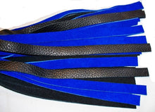 Load image into Gallery viewer, Bare Leatherworks - Full Cow Flogger (Black/Blue)