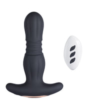 Load image into Gallery viewer, Agas Thrusting Butt Plug with Remote Control (Black)