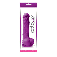 Load image into Gallery viewer, Colours Pleasures Silicone Dildo 5 inch (Purple)