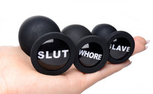 Load image into Gallery viewer, Dirty Words Anal Plug - Set of 3